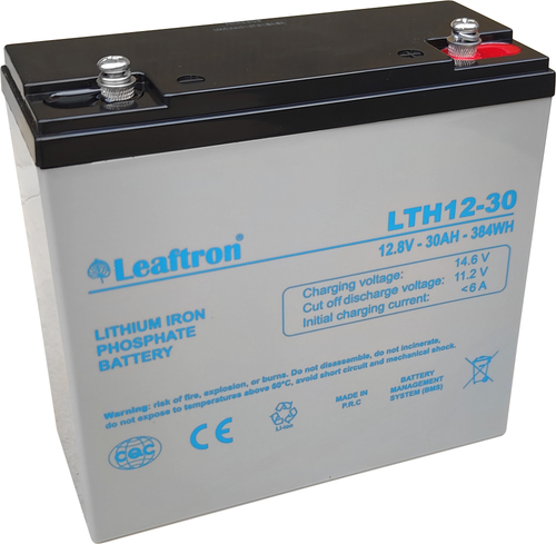 LTH12-30 Lithium (12V/30Ah) akumulátor Leaftron